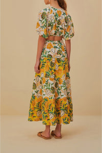 Jupe longue Mixed Biriba en coton - Jaune