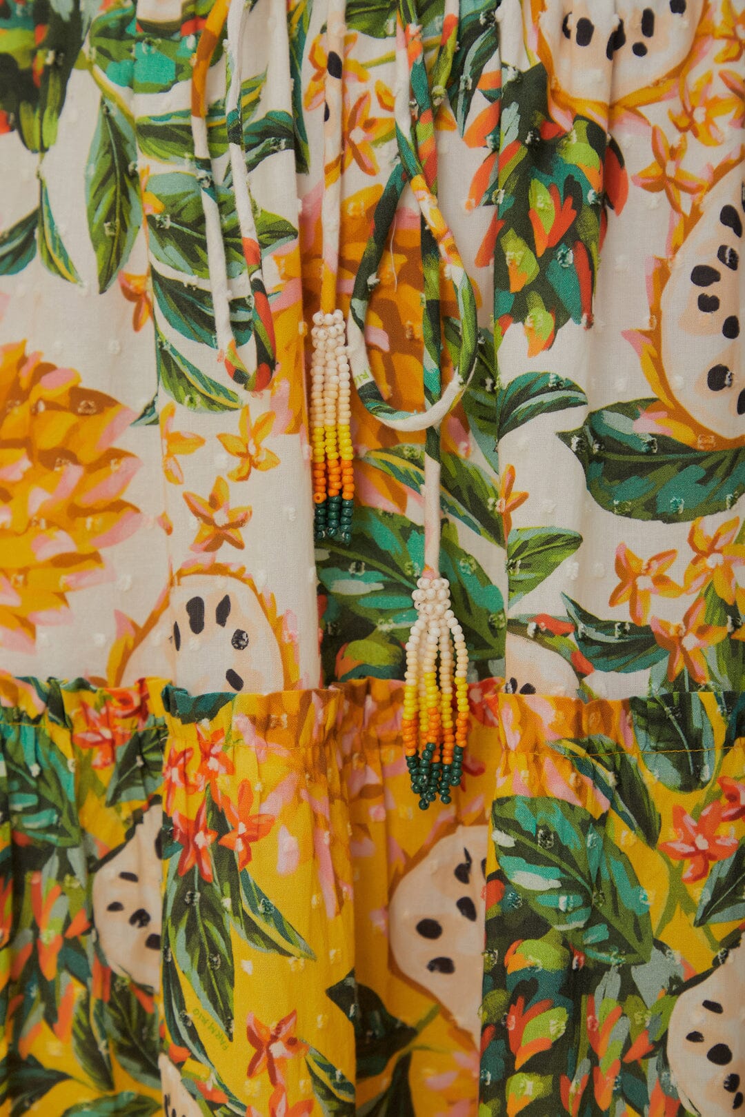 Jupe longue Mixed Biriba en coton - Jaune