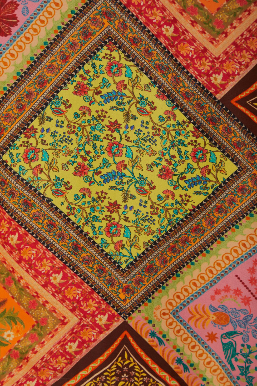 Jupe midi Mixed Scarves - Multicolore