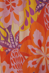 Robe longue sans manches Lee Floral en coton - Orange