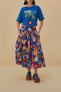 T-shirt décontracté Beet Farm to Table en coton - Bleu