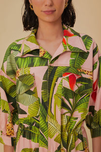 Combinaison Banana Leaves en coton - Vert