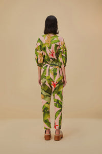 Combinaison Banana Leaves en coton - Vert