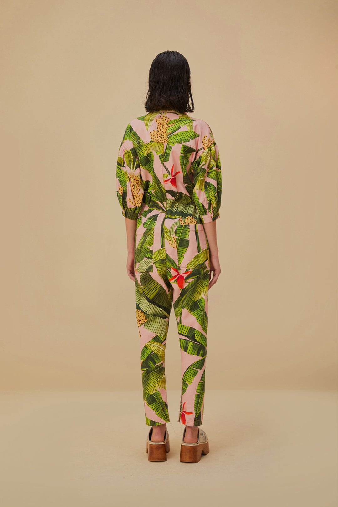 Combinaison Banana Leaves en coton - Vert