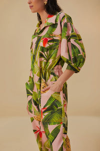 Combinaison Banana Leaves en coton - Vert