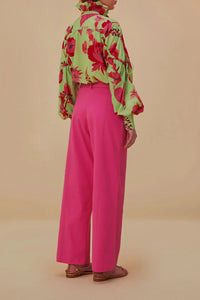 Blouse Jardin frais à manches longues en coton - Vert
