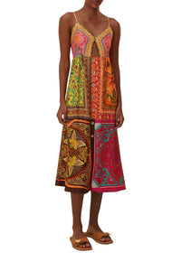 Robe midi Mixed Scarves - Multicolore