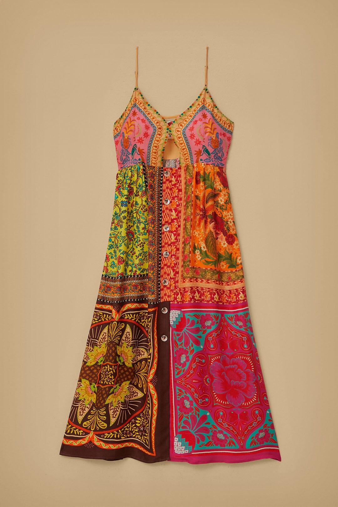 Robe midi Mixed Scarves - Multicolore