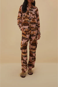 Pantalon cargo Shuhu - Marron