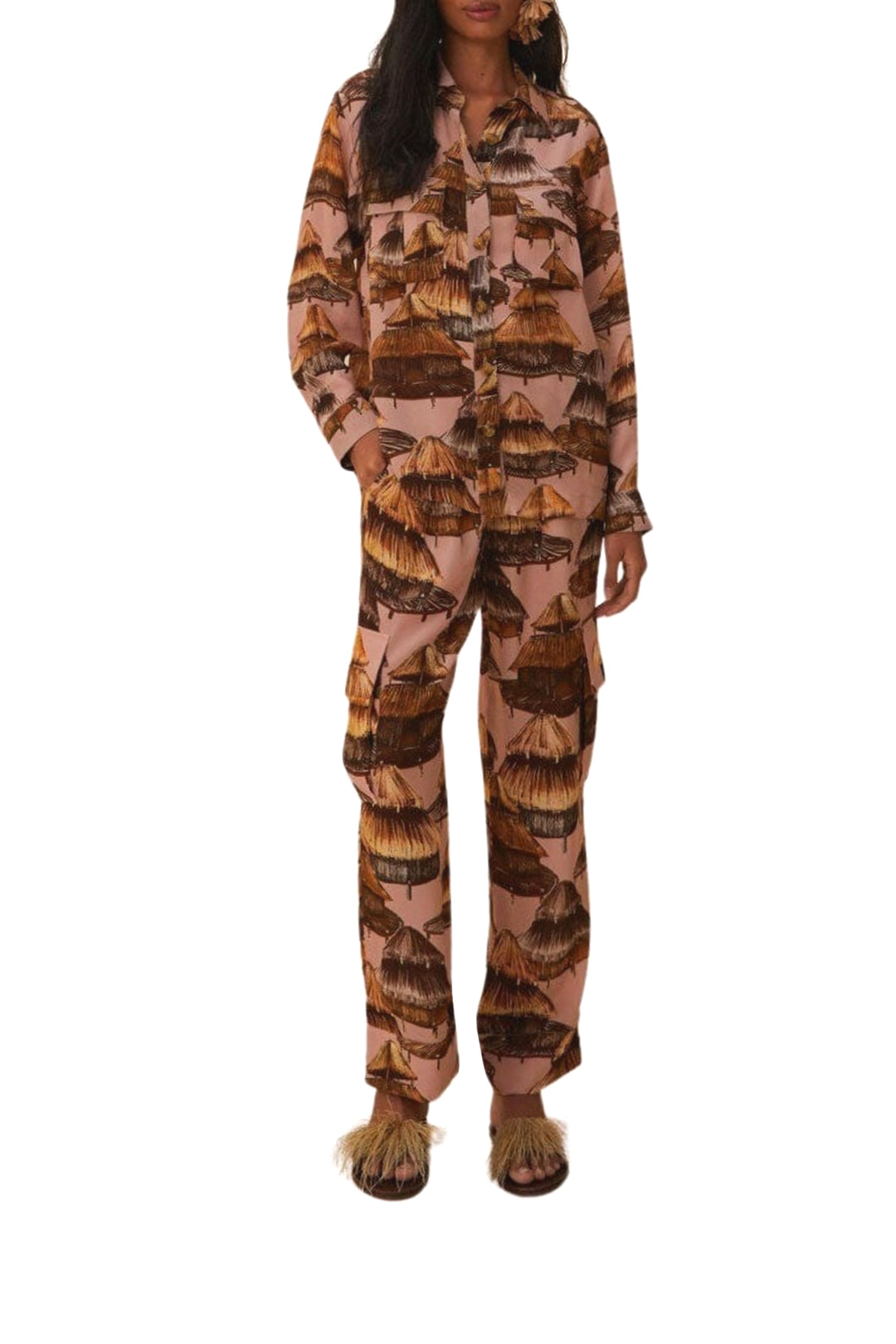 Pantalon cargo Shuhu - Marron