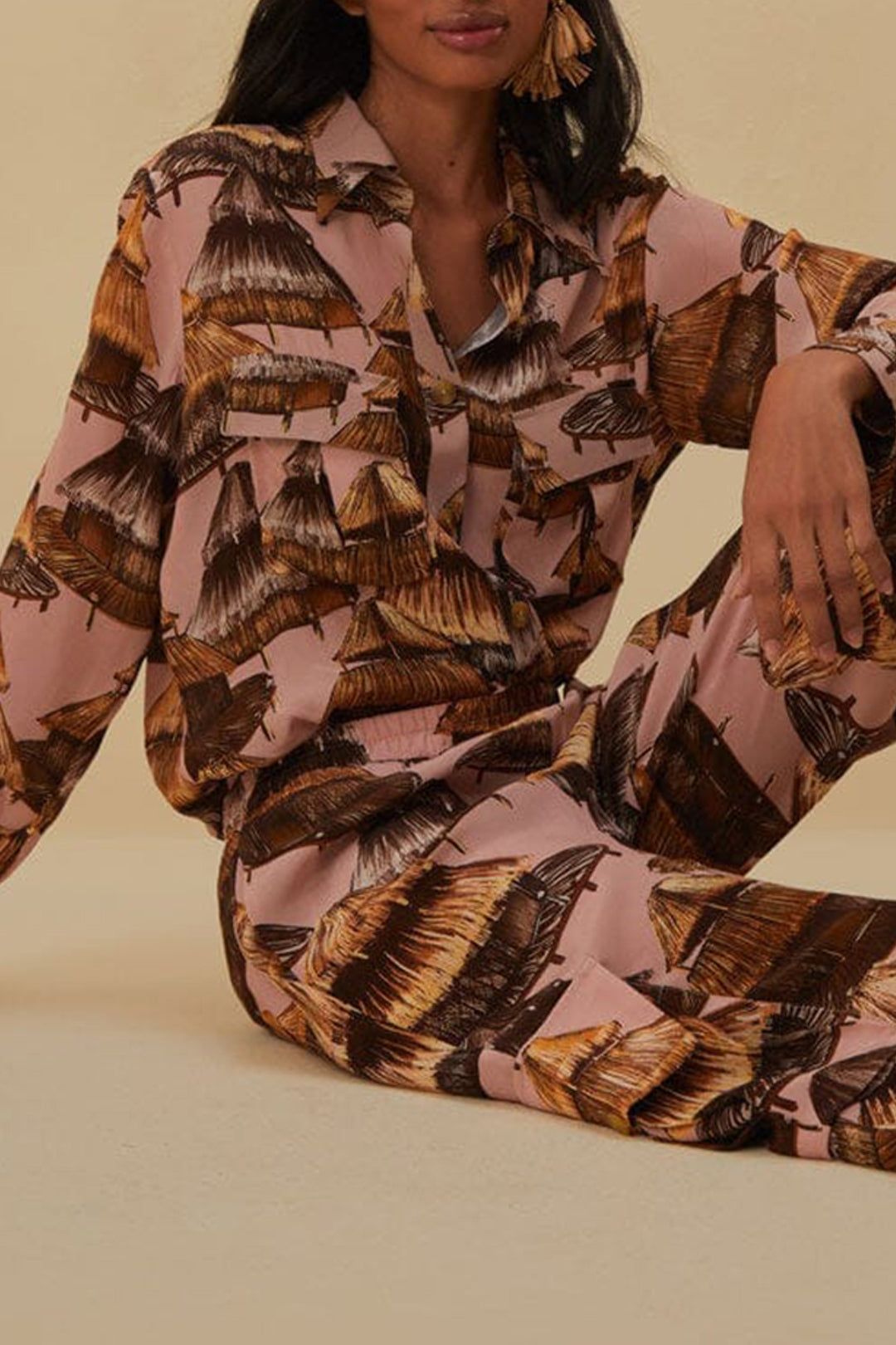Pantalon cargo Shuhu - Marron