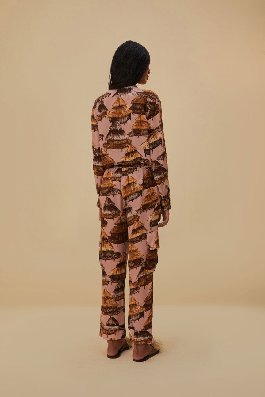 Pantalon cargo Shuhu - Marron