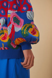 Cardigan à Imprimés mixtes en coton - Multicolore
