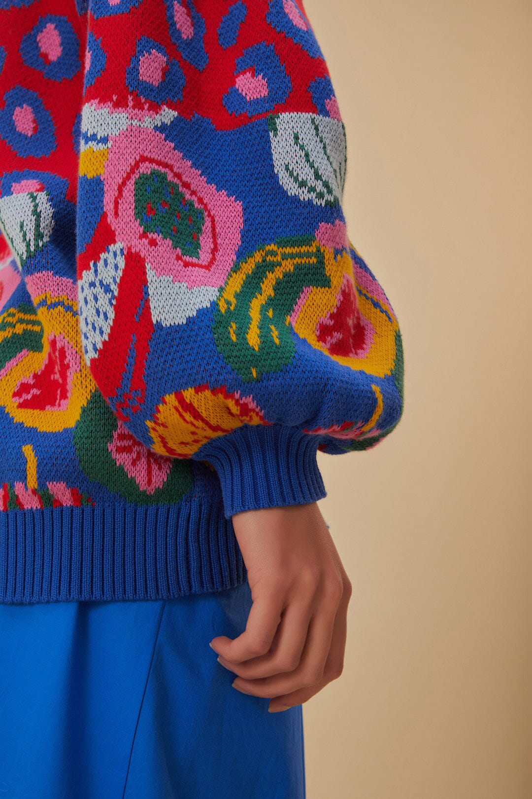 Cardigan à Imprimés mixtes en coton - Multicolore
