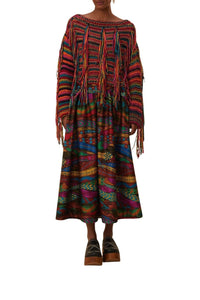 Pull en maille à rayures - Multicolore