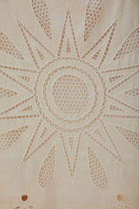 Robe longue sans manches Richelieu en lin - Blanc
