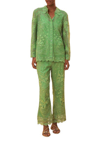 Pantalon en dentelle - Vert