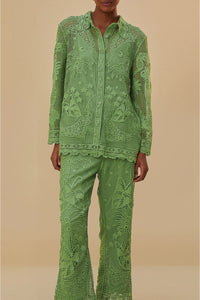 Pantalon en dentelle - Vert