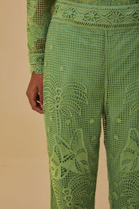Pantalon en dentelle - Vert
