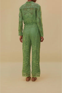 Pantalon en dentelle - Vert