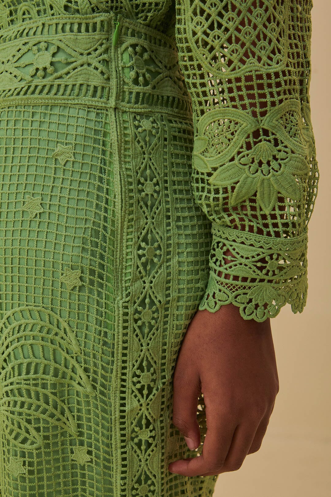 Pantalon en dentelle - Vert