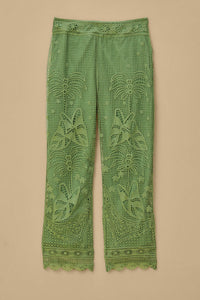 Pantalon en dentelle - Vert