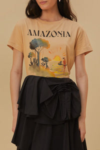 T-shirt coupe Amazonia en coton - Beige