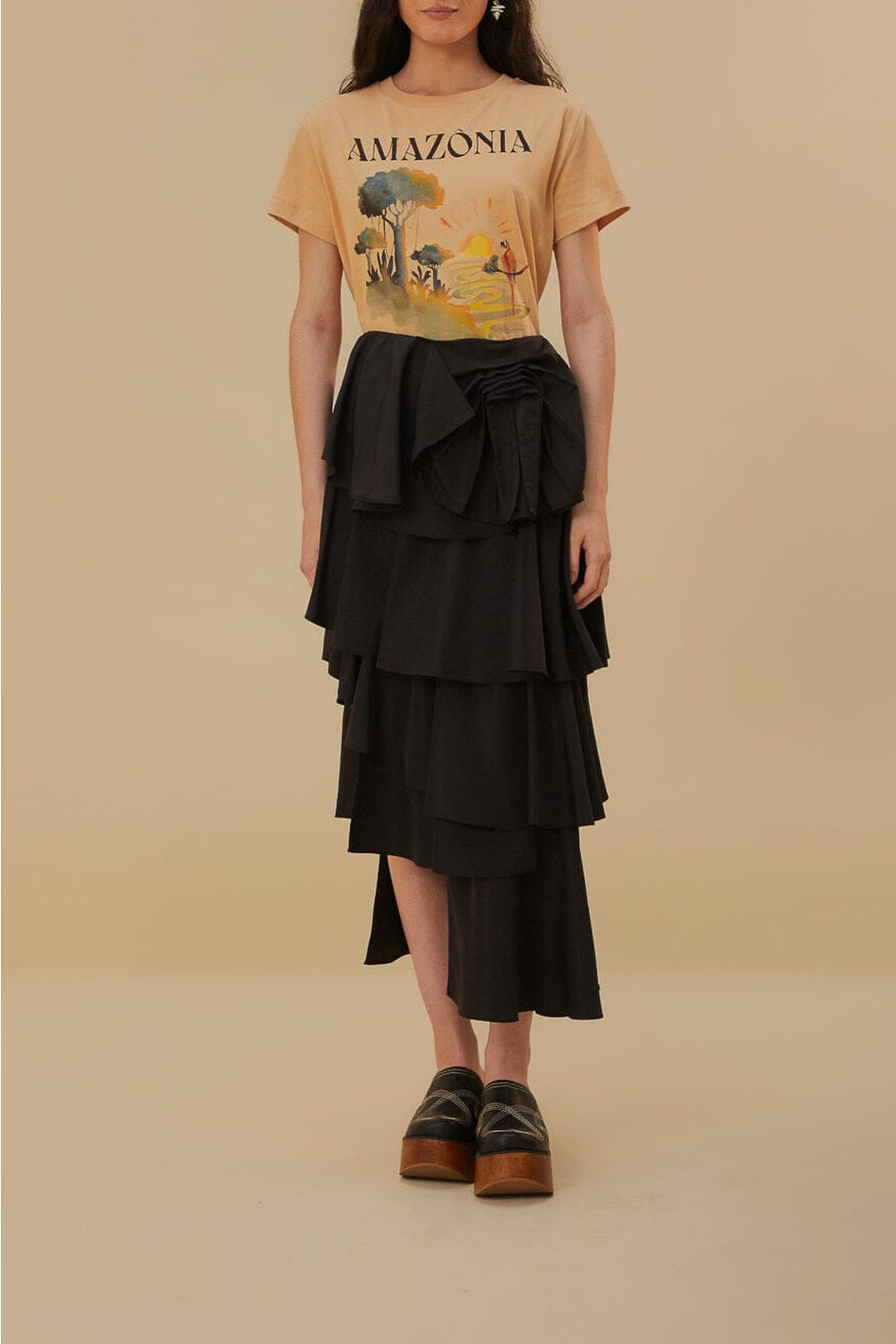 T-shirt coupe Amazonia en coton - Beige