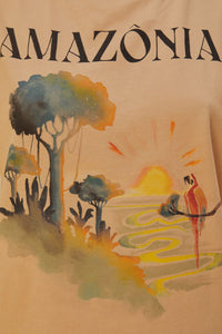 T-shirt coupe Amazonia en coton - Beige