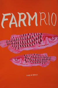 T-shirt Farmrio à coupe carrée en coton - Orange