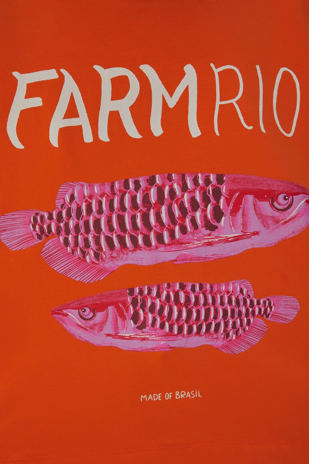 T-shirt Farmrio à coupe carrée en coton - Orange