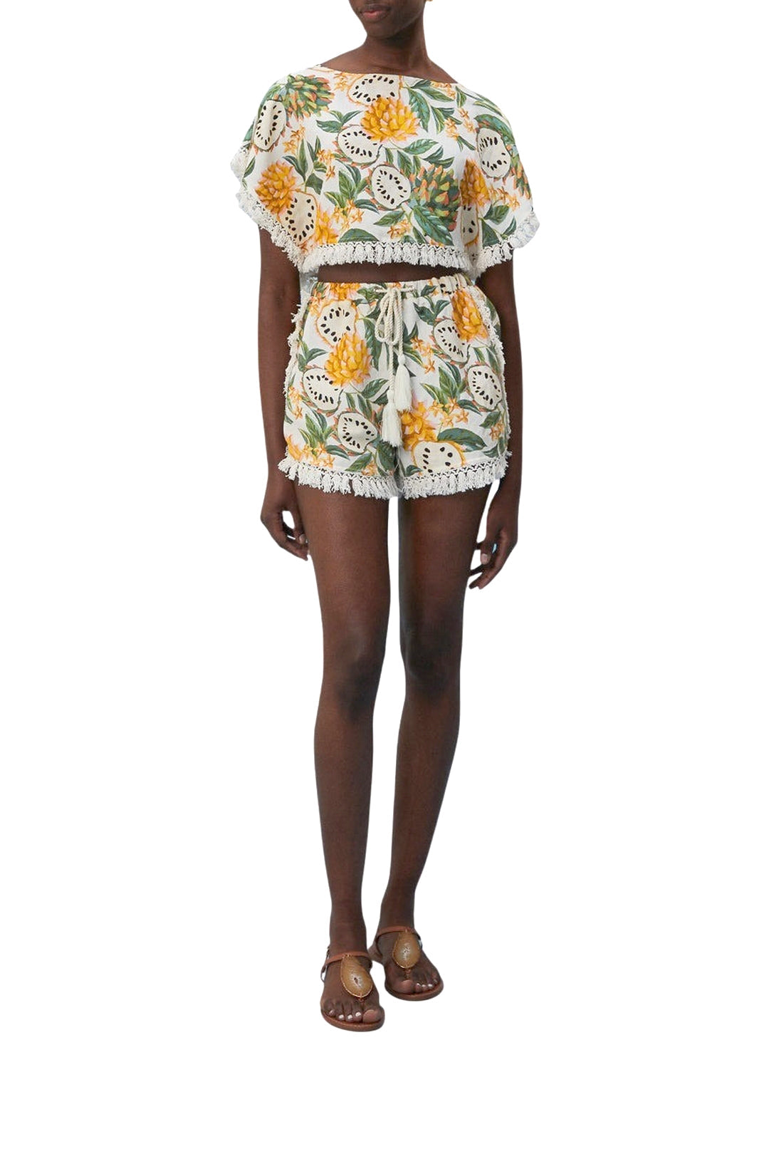 Blouse courte Biriba en lin - Blanc