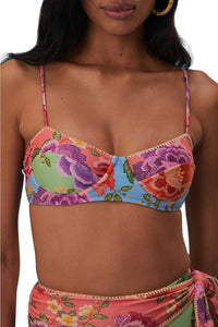 Haut de bikini Flower Scarves - Multicolore
