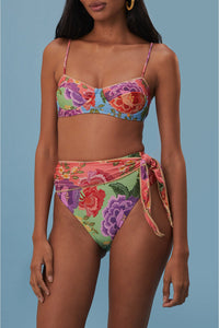 Haut de bikini Flower Scarves - Multicolore