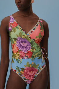 Maillot de bain une pièce à fleurs - Multicolore