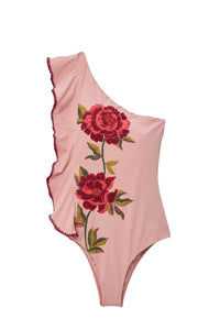 Maillot de bain une pièce Rosier - Rose