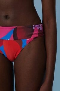 Bas de bikini Floral Aquarelle - Rouge
