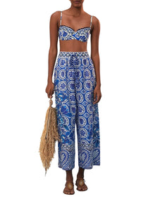 Pantalon Tile Dream en coton - Bleu