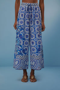 Pantalon Tile Dream en coton - Bleu