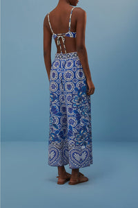Pantalon Tile Dream en coton - Bleu