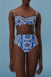 Haut de bikini Tile Dream - Bleu