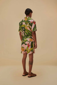 Short Banana Leaves en lin - Vert