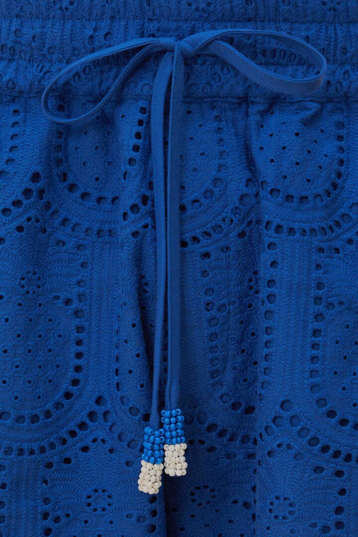 Short Ananas à œillets en coton - Bleu