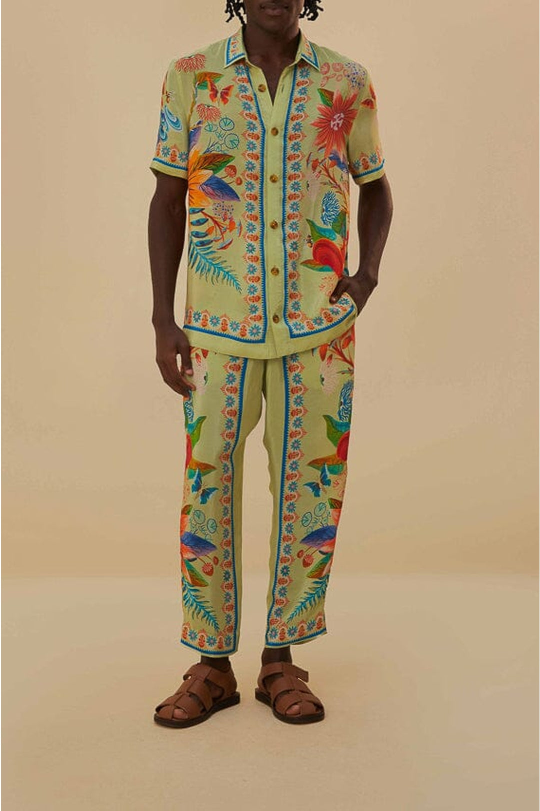 Pantalon Jardin lumineux - Vert