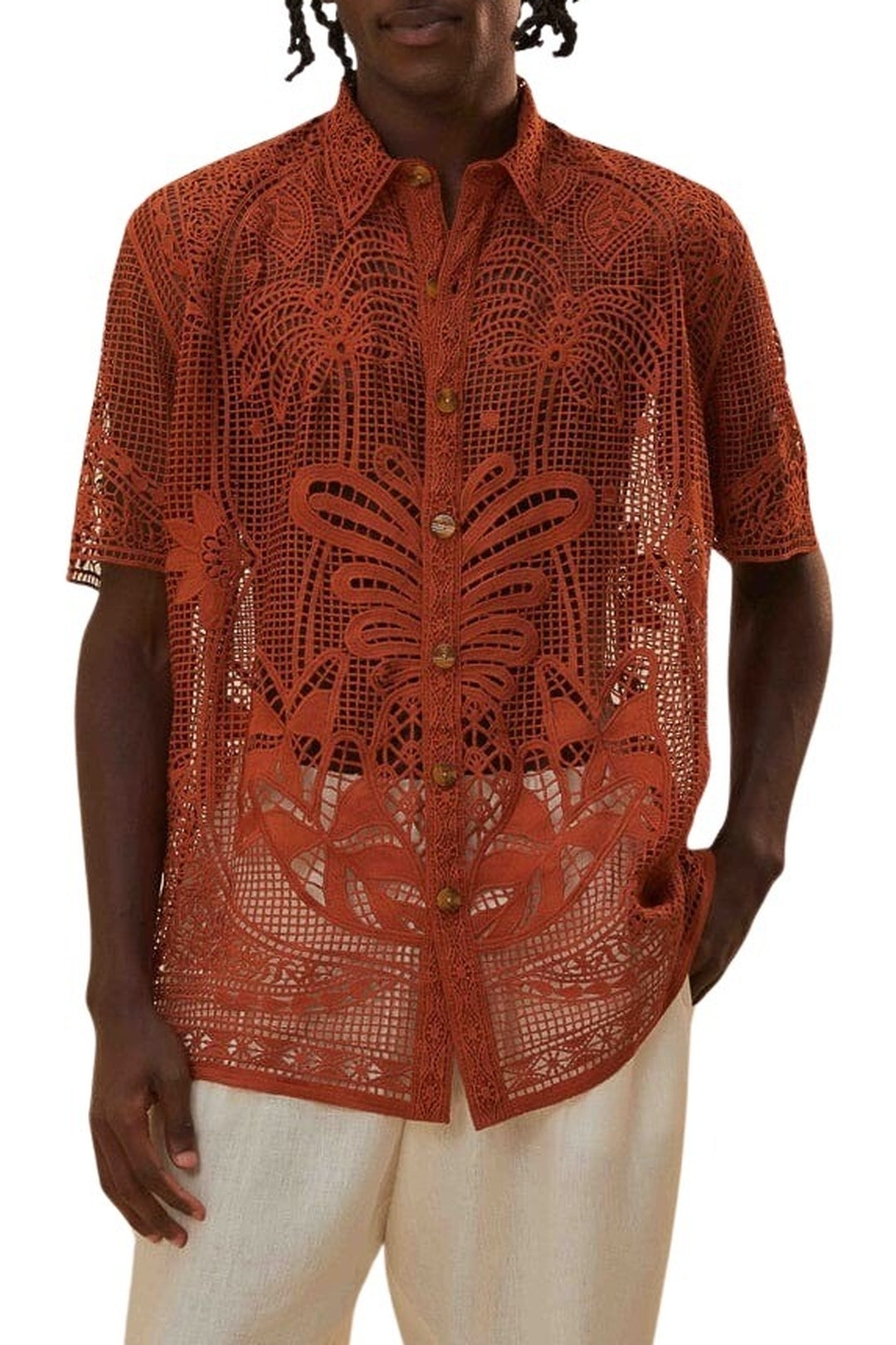 Chemise unisexe Tropicale - Orange