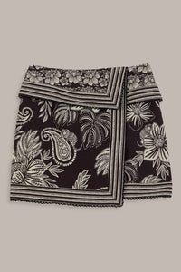 Jupe Pasley Bloom en coton - Noir