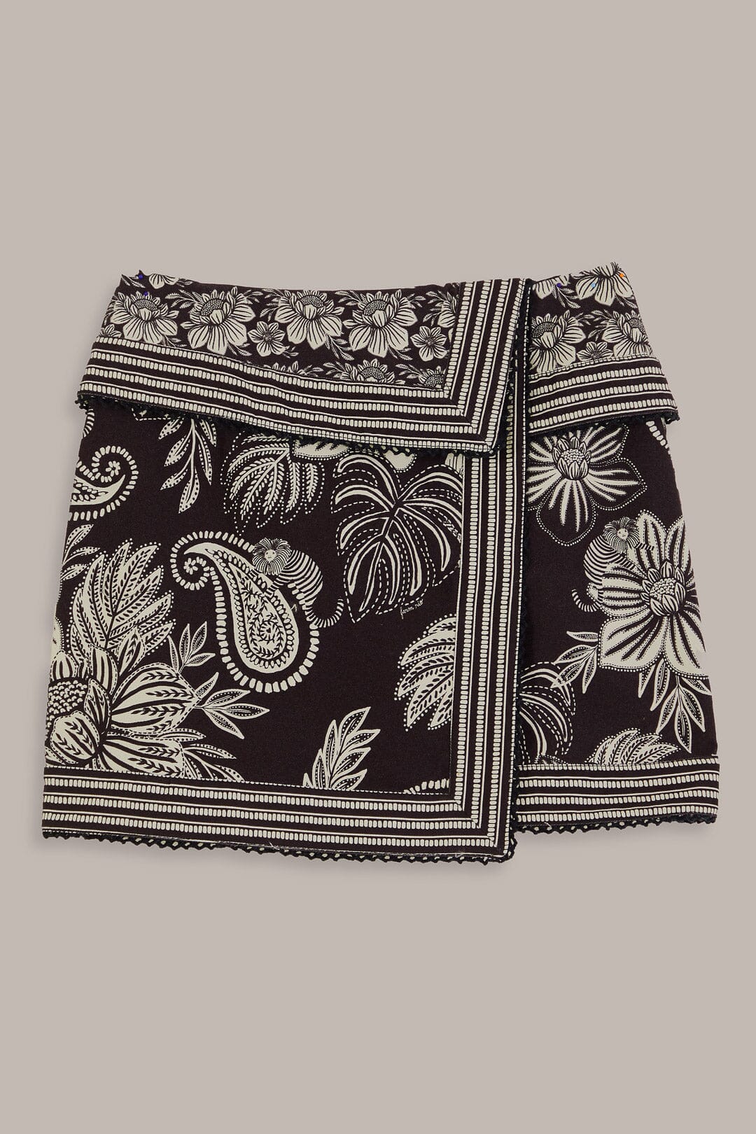 Jupe Pasley Bloom en coton - Noir