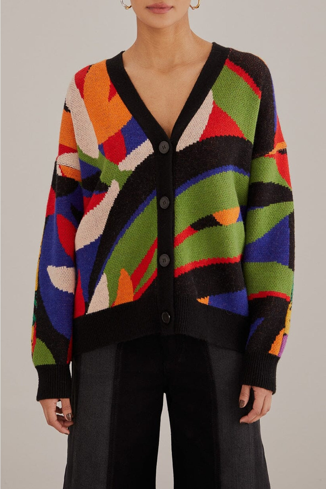 Cardigan Flowers Bananas en maille - Multicolore