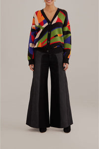 Cardigan Flowers Bananas en maille - Multicolore