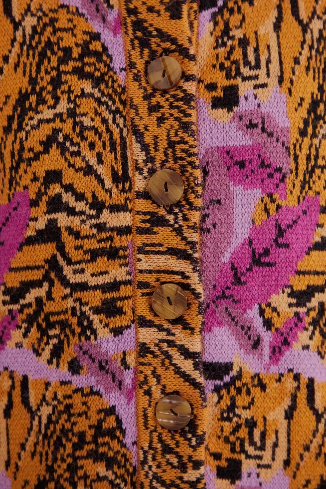 Cardigan Lavande à motif feuilles de tigre - Violet